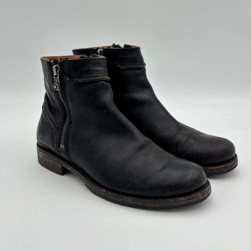Frye Leather Veronica Seam Short Boots Ankle Zip Booties Women's 8B